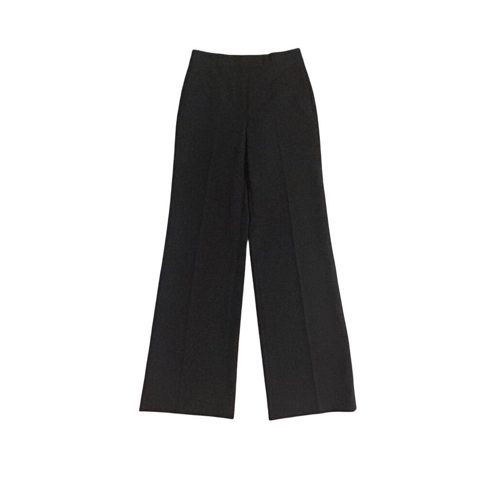 White House Black Market black Luna wide‎ leg full length hi rise dress pants 2